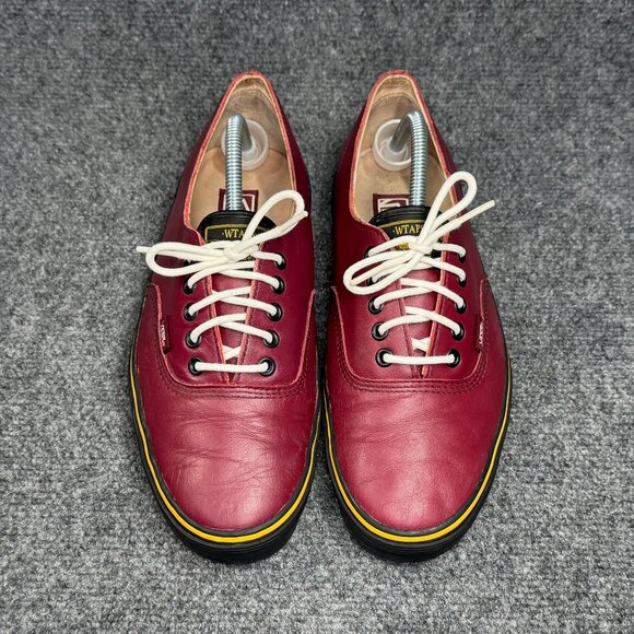 Vans x WTAPS Authentic 69 Sneakers Mens 9.5 Maroon Leather Vintage Retro Shoes‎ main image 11